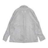 UNIVERSAL PRODUCTS/THOMAS MASON ストライプ オープンカラー サイズ2 長袖シャツ ブルーグレー メンズ ユニバーサルプロダクツ/トーマスメイソン【中古】6-0222M♪