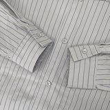 UNIVERSAL PRODUCTS/THOMAS MASON ストライプ オープンカラー サイズ2 長袖シャツ ブルーグレー メンズ ユニバーサルプロダクツ/トーマスメイソン【中古】6-0222M♪