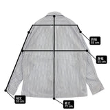 UNIVERSAL PRODUCTS/THOMAS MASON ストライプ オープンカラー サイズ2 長袖シャツ ブルーグレー メンズ ユニバーサルプロダクツ/トーマスメイソン【中古】6-0222M♪