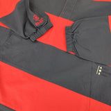 ADULT ORIENTED ROBES Rugby AOR ナイロンシャツ ワイドボーダー 10-12410408 長袖シャツ レッド ネイビー メンズ アダルトオリエンテッドローブス【中古】6-0222M♪