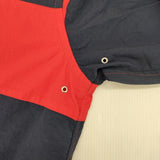 ADULT ORIENTED ROBES Rugby AOR ナイロンシャツ ワイドボーダー 10-12410408 長袖シャツ レッド ネイビー メンズ アダルトオリエンテッドローブス【中古】6-0222M♪