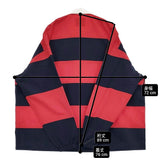 ADULT ORIENTED ROBES Rugby AOR ナイロンシャツ ワイドボーダー 10-12410408 長袖シャツ レッド ネイビー メンズ アダルトオリエンテッドローブス【中古】6-0222M♪