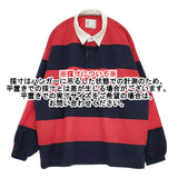 ADULT ORIENTED ROBES Rugby AOR ナイロンシャツ ワイドボーダー 10-12410408 長袖シャツ レッド ネイビー メンズ アダルトオリエンテッドローブス【中古】6-0222M♪