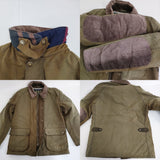 Barbour STRATHYRE WAX JACKET サイズM 1802341 エルボーパッチ ジャケット カーキ メンズ バブアー【中古】5-1214T♪