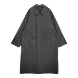 COMOLI 製品染バルカラーコート サイズ1 定価154000円 A03-04018 ステンカラーコート 24AW ブラック メンズ コモリ【中古】5-1121T♪