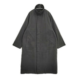 COMOLI 製品染バルカラーコート サイズ1 定価154000円 A03-04018 ステンカラーコート 24AW ブラック メンズ コモリ【中古】5-1121T♪