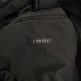 COMOLI 製品染バルカラーコート サイズ1 定価154000円 A03-04018 ステンカラーコート 24AW ブラック メンズ コモリ【中古】5-1121T♪