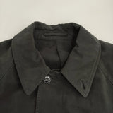 COMOLI 製品染バルカラーコート サイズ1 定価154000円 A03-04018 ステンカラーコート 24AW ブラック メンズ コモリ【中古】5-1121T♪