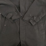 COMOLI 製品染バルカラーコート サイズ1 定価154000円 A03-04018 ステンカラーコート 24AW ブラック メンズ コモリ【中古】5-1121T♪