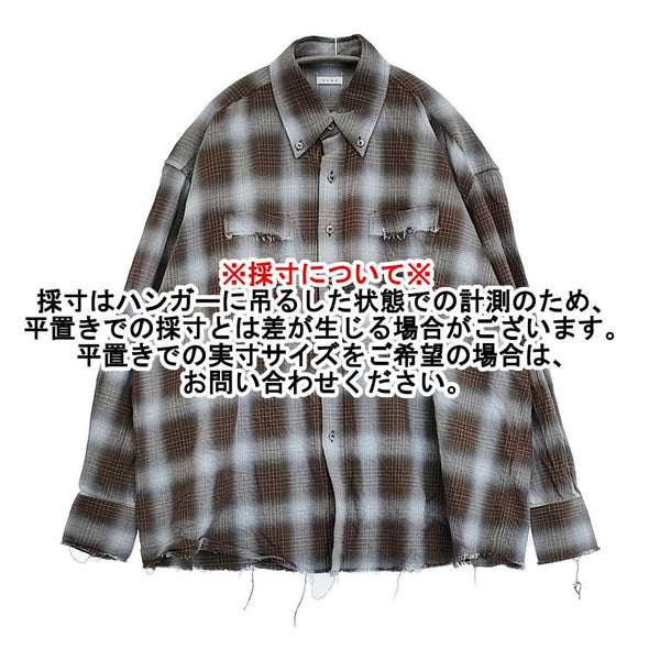 Name. COTTON TWILL OMBRE CUT-OFF REGULAR SHIRT チェック 定価29700