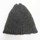 Name. ウール100％ 帽子 ニット帽 ニットキャップ ブラック メンズ ネーム【中古】5-1202T◎