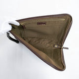 Paul Smith collection プリントハンドバッグ キャンバスレザーコンビ L字 クラッチバッグ カーキ メンズ ポール・スミス【中古】6-0503G∞