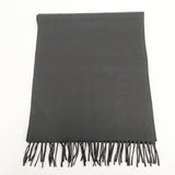 PAUL SMITH COLLECTION イタリア製 カシミヤマフラーフリンジ 無地 ストール マフラー ブラック メンズ ポールスミスコレクション【中古】5-1202T◎