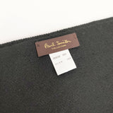 PAUL SMITH COLLECTION イタリア製 カシミヤマフラーフリンジ 無地 ストール マフラー ブラック メンズ ポールスミスコレクション【中古】5-1202T◎