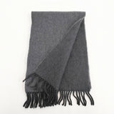 PAUL SMITH COLLECTION スコットランド製 ウールアンゴラマフラー フリンジ マフラー チャコールグレー メンズ ポールスミスコレクション【中古】5-1202T◎