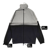 jaclar ジャクラ トラックジャケット スウェット 489-1110050 サイズL ハイネック ジャケット ブラック グレー メンズ【中古】6-0222M♪