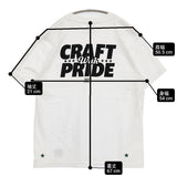 M&M CRAFT WITH PRIDE PRINT 刺繍ロゴ入り サイズL 半袖Ｔシャツ カットソー ホワイト メンズ エムアンドエム【中古】6-0424S♪