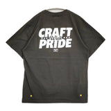 M&M CRAFT WITH PRIDE PRINT 刺繍ロゴ入り サイズL 半袖Ｔシャツ カットソー チャコールグレー メンズ エムアンドエム【中古】6-0424S♪