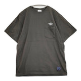 M&M CRAFT WITH PRIDE PRINT 刺繍ロゴ入り サイズL 半袖Ｔシャツ カットソー チャコールグレー メンズ エムアンドエム【中古】6-0424S♪