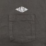 M&M CRAFT WITH PRIDE PRINT 刺繍ロゴ入り サイズL 半袖Ｔシャツ カットソー チャコールグレー メンズ エムアンドエム【中古】6-0424S♪
