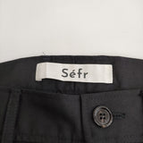 SEFR Sfr JIRO TROUSER サイズS ワイドストレート パンツ ブラック メンズ セファ【中古】6-0112G♪