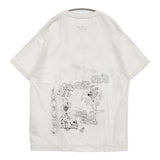 STORY mfg. ストーリーエムエフジー Grateful Alfie's Happy Soil サイズM オーガニックコットン 刺繍 半袖Ｔシャツ カットソー ホワイト メンズ【中古】6-0424S♪