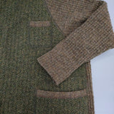 45R/45rpm シェットランドツイードニットのドレス 定価52800円 ウール ワンピース カーキ レディース フォーティーファイブアールピーエム【中古】6-0121T∞