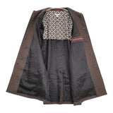 DRESSTERIOR オーバーペーンチェックバルマカーンコート サイズS 定価69300円 086-99011 ステンカラーコート 24AW ブラウン メンズ ドレステリア【中古】5-1210T♪