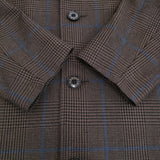 DRESSTERIOR オーバーペーンチェックバルマカーンコート サイズS 定価69300円 086-99011 ステンカラーコート 24AW ブラウン メンズ ドレステリア【中古】5-1210T♪