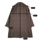 DRESSTERIOR オーバーペーンチェックバルマカーンコート サイズS 定価69300円 086-99011 ステンカラーコート 24AW ブラウン メンズ ドレステリア【中古】5-1210T♪