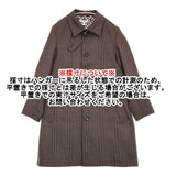 DRESSTERIOR オーバーペーンチェックバルマカーンコート サイズS 定価69300円 086-99011 ステンカラーコート 24AW ブラウン メンズ ドレステリア【中古】5-1210T♪