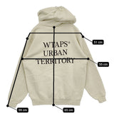 WTAPS WUT URBAN TERRITORY HOODY SCREEN サイズ02 裏起毛 プルオーバースウェット パーカー ベージュ メンズ ダブルタップス【中古】5-1210T♪