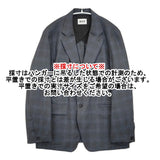 KIIT チェック ウール KIG-J98-100 サイズ1 ジャケット パンツ セットアップ グレー ブルー メンズ キート【中古】6-0328M♪