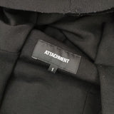 ATTACHMENT Nyストレッチポンチ3B 切りっぱなし加工 AG93-229 テーラードジャケット ブラック メンズ アタッチメント【中古】6-0408M∞