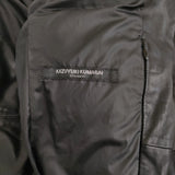 KAZUYUKI KUMAGAI ATTACHMENT グローブラムレザー フーデッドダウン 定価203500円 ダウンジャケット ブラック メンズ アタッチメントカズユキクマガイ【中古】6-0112A♪