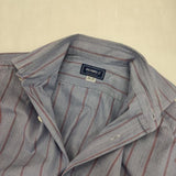 BEAMS F ストライプ コットン 長袖シャツ ブルー レッド メンズ ビームスエフ【中古】6-0408M∞