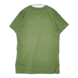 45R/45rpm アンダンテストレッチ天竺ボーダーVネックTシャツ 定価13200円 半袖Ｔシャツ カットソー ライトグリーン ライトブルー レディース フォーティーファイブアールピーエム【中古】6-0421S△