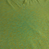 45R/45rpm アンダンテストレッチ天竺ボーダーVネックTシャツ 定価13200円 半袖Ｔシャツ カットソー ライトグリーン ライトブルー レディース フォーティーファイブアールピーエム【中古】6-0421S△