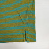 45R/45rpm アンダンテストレッチ天竺ボーダーVネックTシャツ 定価13200円 半袖Ｔシャツ カットソー ライトグリーン ライトブルー レディース フォーティーファイブアールピーエム【中古】6-0421S△