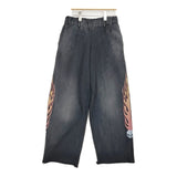 KAMIYA カミヤ Skull Flame Distressed Sweat Pants サイズS 定価48400円 G15PT076 スウェット パンツ 25AW ブラック メンズ【中古】5-1219G♪