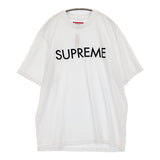 Supreme 新品タグ付き Capital S/S Top サイズL SS25KN90 刺繍ロゴ 半袖Ｔシャツ カットソー ホワイト メンズ シュプリーム【中古】5-1219S♪