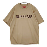 Supreme 新品タグ付き Capital S/S Top サイズM SS25KN90 刺繍ロゴ 半袖Ｔシャツ カットソー 25SS ベージュ メンズ シュプリーム【中古】5-1219S♪