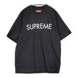 Supreme 新品タグ付き Capital S/S Top サイズM SS25KN90 刺繍ロゴ 半袖Ｔシャツ カットソー ブラック メンズ シュプリーム【中古】5-1219S♪