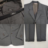 Riprap 3B ジャケット パンツ 裾ダブル仕様 日本製 特注 セットアップ グレー メンズ リップラップ【中古】6-0328M♪
