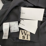 Sacai Doeskin Jacket 定価137500円 25-03632M サイズ2 ストライプ テーラードジャケット 25SS チャコールグレー メンズ サカイ【中古】5-1222M♪