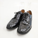 SANDERS MILITARY APRON DERBY サイズ7 11308 イングランド製 シューズ・靴 ブラック メンズ サンダース【中古】6-0420G◎
