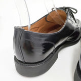 SANDERS MILITARY APRON DERBY サイズ7 11308 イングランド製 シューズ・靴 ブラック メンズ サンダース【中古】6-0420G◎