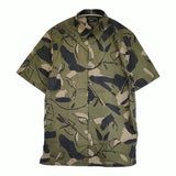 theory IRVING SS DELFINE SHIRTING ストレッチ素材 サイズM カモ 半袖シャツ カーキ ブラック メンズ セオリー【中古】6-0501S♪