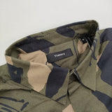 theory IRVING SS DELFINE SHIRTING ストレッチ素材 サイズM カモ 半袖シャツ カーキ ブラック メンズ セオリー【中古】6-0501S♪