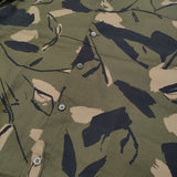 theory IRVING SS DELFINE SHIRTING ストレッチ素材 サイズM カモ 半袖シャツ カーキ ブラック メンズ セオリー【中古】6-0501S♪